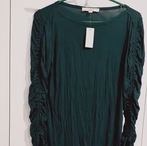 NWT Loft ruched sleeve top
